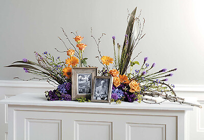 Birch Branch and Floral Memorial