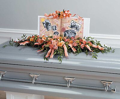 Peach Casket Adornment